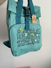 Load image into Gallery viewer, Spring Dogs Backpack for Dog Lovers and Owners- colourful embroidered compact rucksack for your adventures

