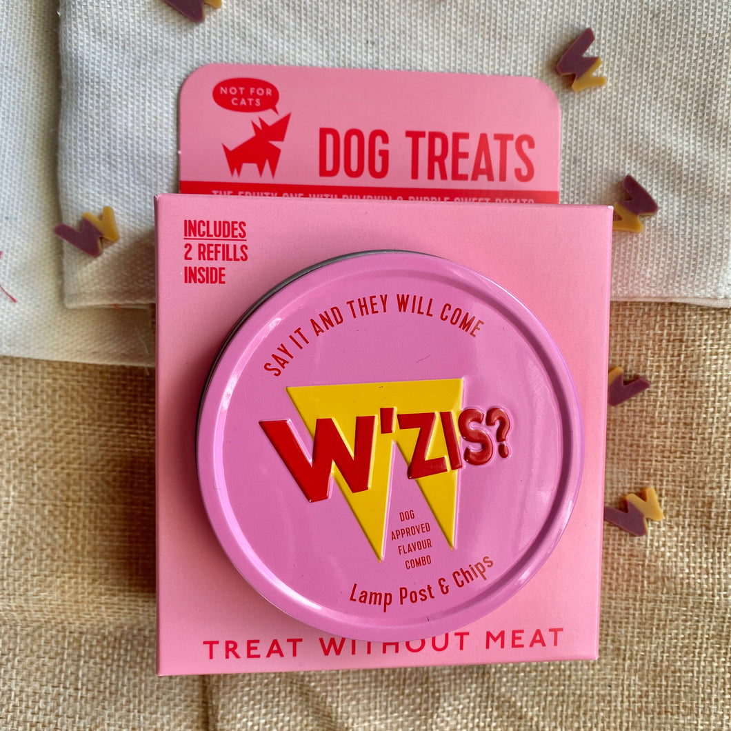 W’zis - Lamp Post & Chips Dog Treats - TIN + REFILLS (150g)