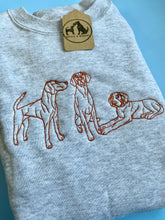 Load image into Gallery viewer, Embroidered Vizsla Sweatshirt - Gifts for Orange dog lovers
