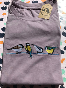 SAMPLE- Birds T-shirt - 2XL- Lilac