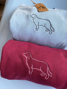 Embroidered Golden Retriever Silhouette Sweatshirt- Gifts for Goldie lovers and owners