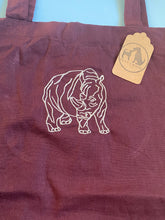 Load image into Gallery viewer, OLD STOCK RHINO TOTE BAG - Plum

