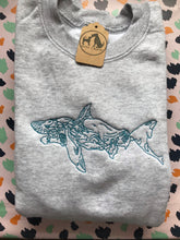 Load image into Gallery viewer, Colourful Shark Sweatshirt - Gifts for Marine Life Lovers
