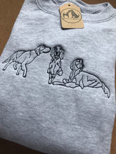 Load image into Gallery viewer, Embroidered Setter Sweatshirt- For Irish red setter, Gordon setter and English setter owners
