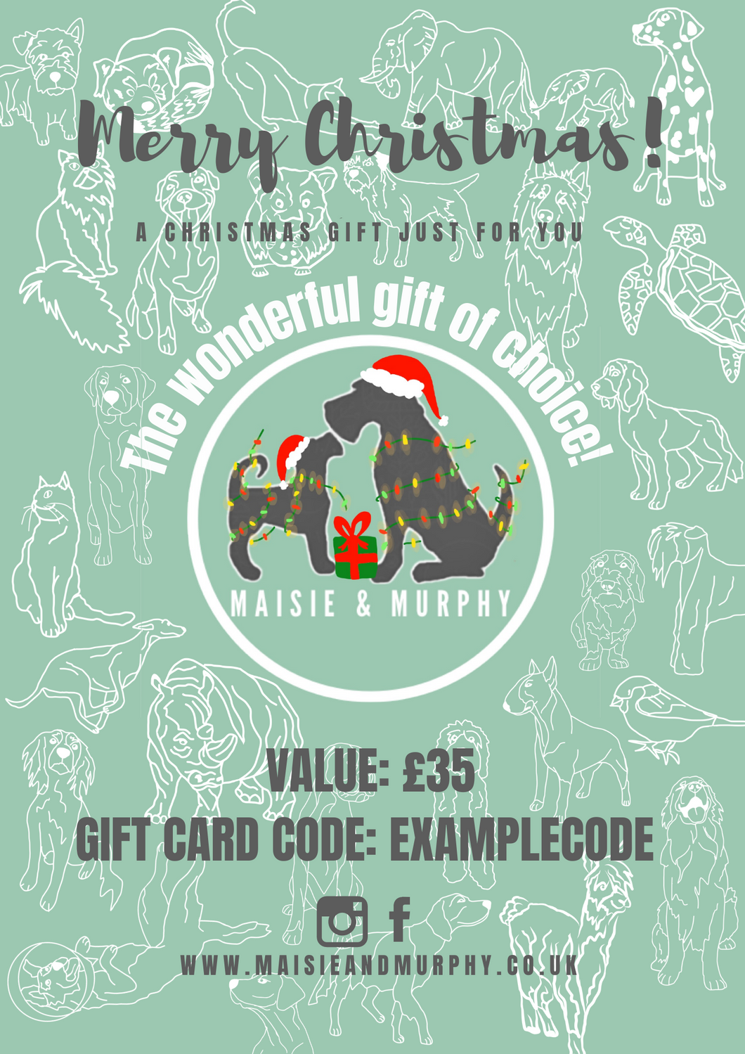 Maisie&Murphy E-Gift Card - digital gift card (no physical card sent)