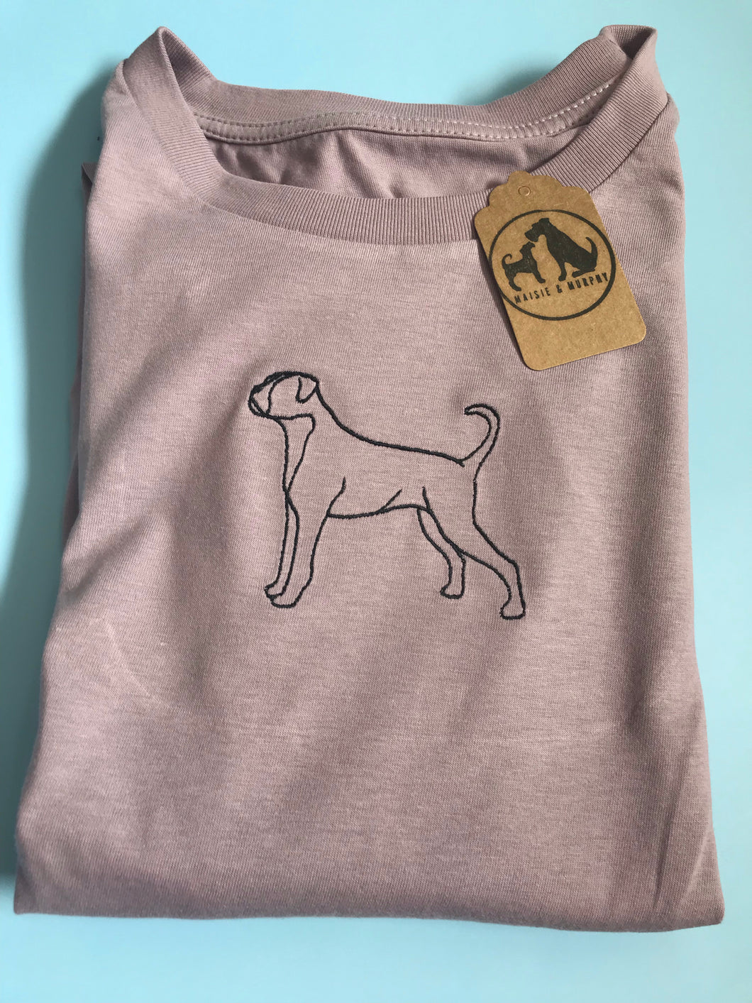 Embroidered Boxer Silhouette Sweatshirt- Gifts for boxer dog  lovers and owners
