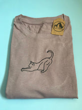Load image into Gallery viewer, Cat Stretching T-shirt - Gifts for Cat Lovers and Owners
