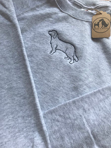 Embroidered Golden Retriever Silhouette Sweatshirt- Gifts for Goldie lovers and owners