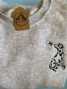 Spring Dalmatian Outline Sweatshirt - Gifts sporty dog owners and lovers.