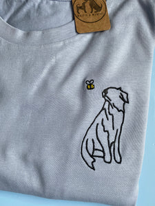 Spring Border Collie Outline Sweatshirt - Gifts for collie owners and lovers.