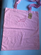 Load image into Gallery viewer, OLD STOCK CAT STRETCH TOTE BAG - Baby pink
