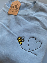 Load image into Gallery viewer, Bumblebee Heart Sweatshirt - Cute embroidered sweatshirt for animal lovers
