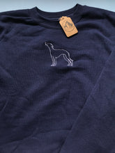 Load image into Gallery viewer, Embroidered Sighthound Silhouette Sweatshirt- Gifts for Whippet, greyhound, galgo, lurcher lovers and owners
