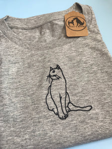 Cat Organic T-shirt- Gifts for cat lovers and owners.