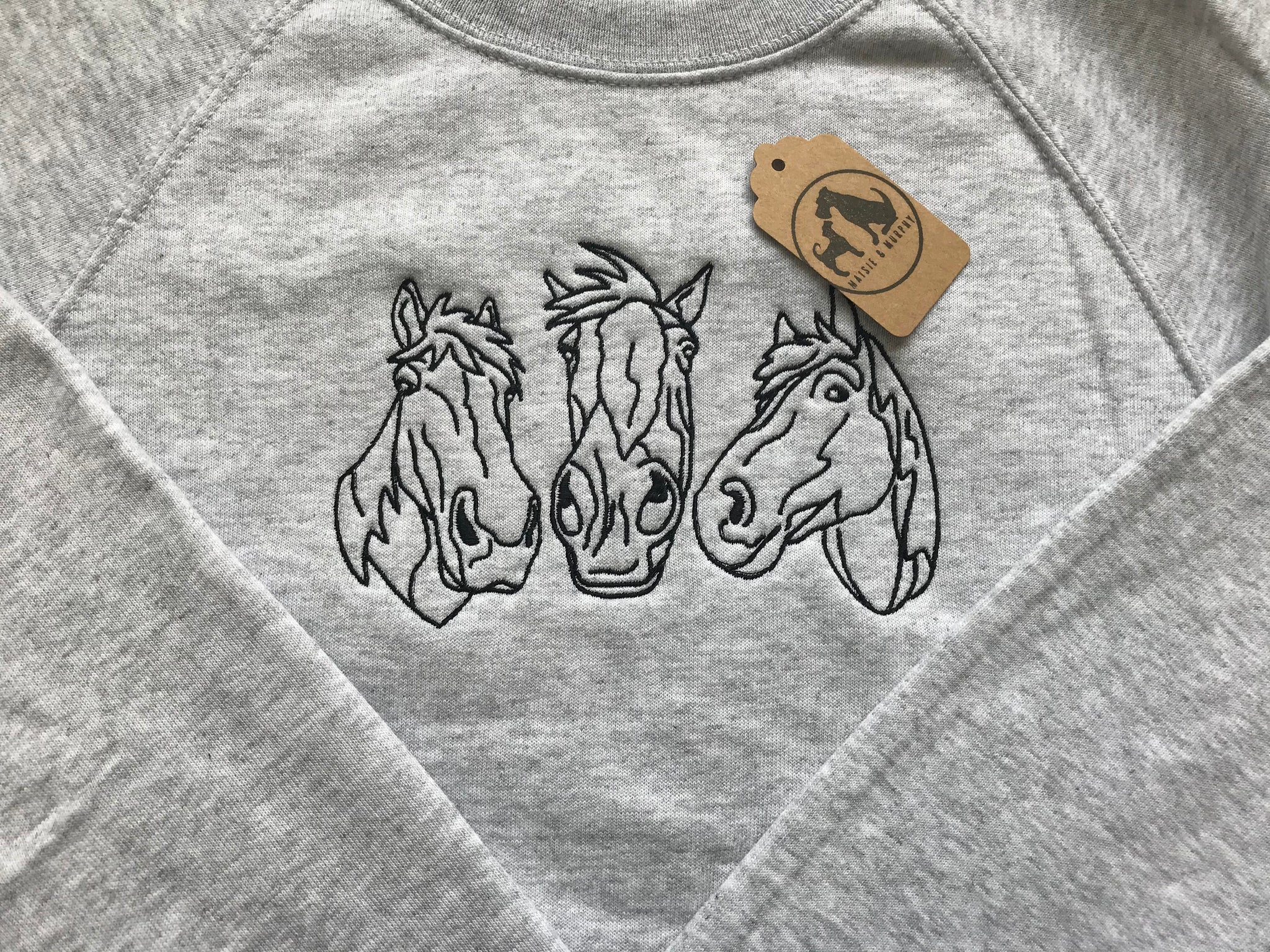 Embroidered Horse Sweatshirt Gifts for horse lovers and riders