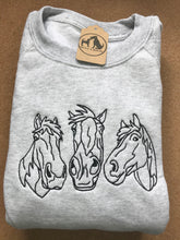 Load image into Gallery viewer, Embroidered Horse Sweatshirt - Gifts for horse lovers and riders
