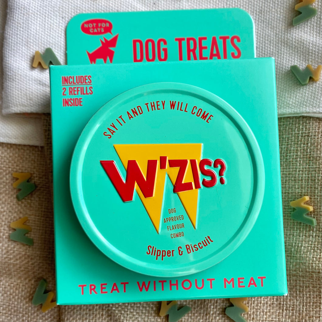 W’zis - Slipper & Biscuit Dog Treats - TIN + REFILLS (150g)