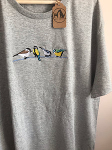 British Garden Birds T-shirt- Gifts for bird watchers and nature lovers