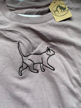 Load image into Gallery viewer, IMPERFECT- Cat T-shirt -XS-Lilac
