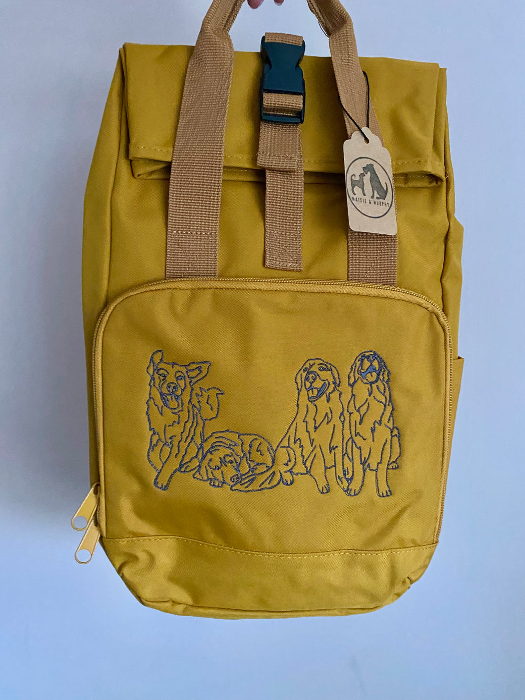 Doodle Dogs Breed Backpack for Dog Lovers and Owners- colourful embroidered compact rucksack  for your adventures