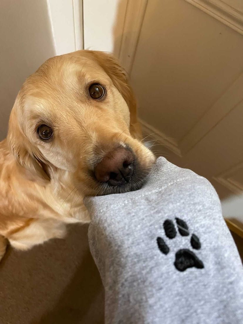 ADD ON Custom Paw Print Embroidered Sleeve Detail