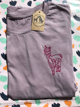 Load image into Gallery viewer, SAMPLE- Alpaca T-shirt - L- Lilac
