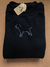 Load image into Gallery viewer, Embroidered Border Terrier Silhouette Sweatshirt- Gifts for Terrier lovers and owners
