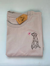 Load image into Gallery viewer, Rottweiler Outline T-shirt - embroidered rotty organic tee for dog lovers and owners
