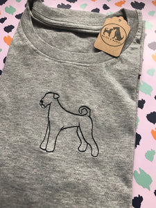 Embroidered Organic Airedale T-Shirt - Gifts for Airedale lovers and owners