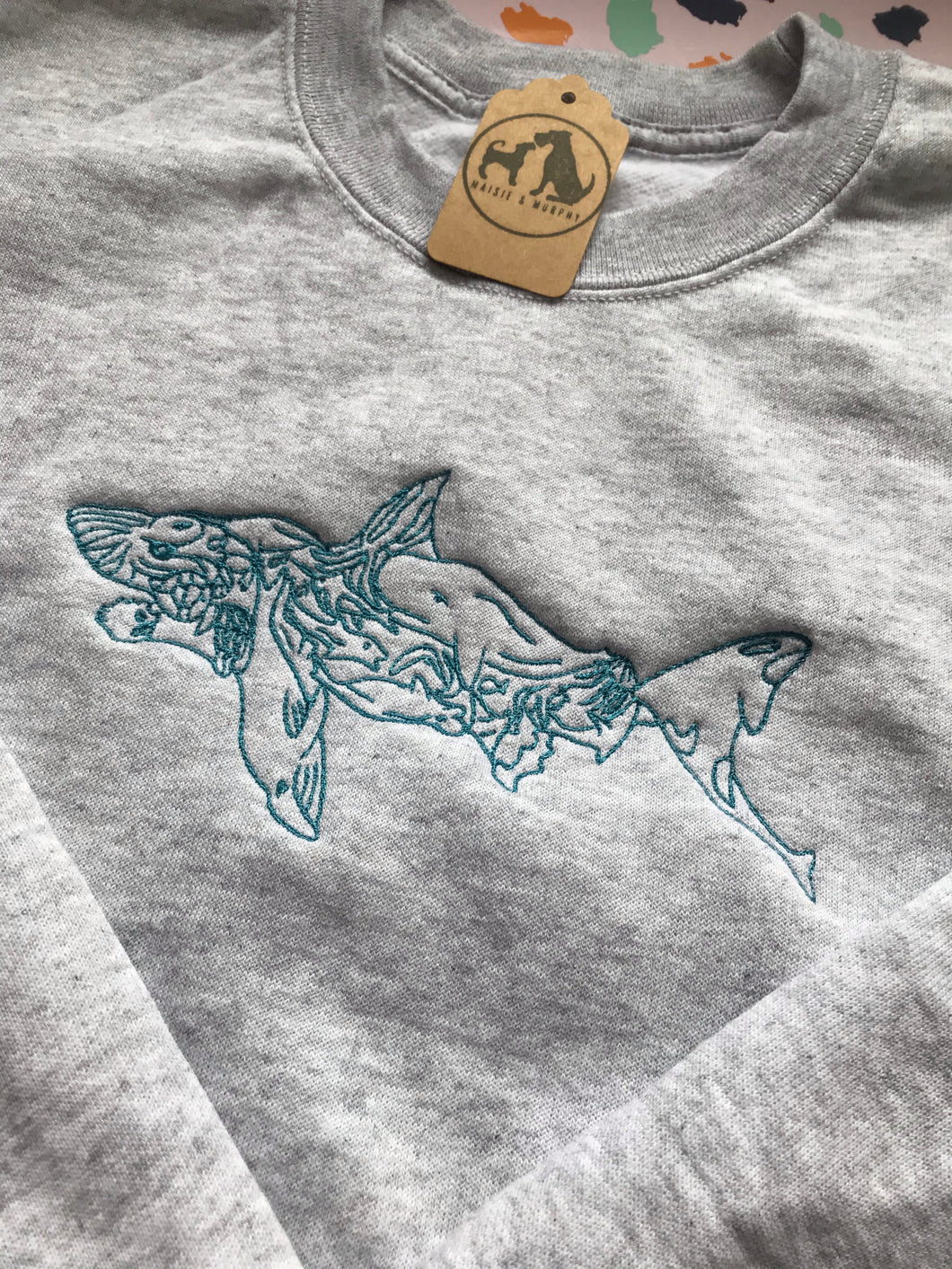 Colourful Shark Sweatshirt - Gifts for Marine Life Lovers