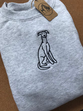 Load image into Gallery viewer, Embroidered Sighthound Sweatshirt- Gifts for Whippet, greyhound, galgo, lurcher lovers and owners
