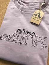 Load image into Gallery viewer, Embroidered Border Terrier T-Shirt- Organic cotton tee for dog lovers
