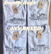 Load image into Gallery viewer, Doodle dogs design Sweatshirt  - ANY BREED
