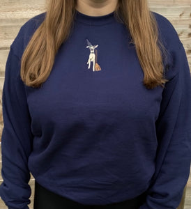 Halloween Witch Dog Sweatshirt - For spooky season lovers.