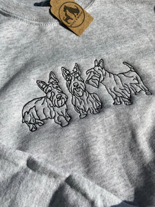 Embroidered Scottish terrier Sweater - Gifs for Scottie dog Lovers and owners