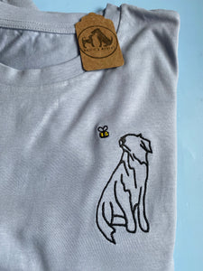 Spring Border Collie Outline Sweatshirt - Gifts for collie owners and lovers.
