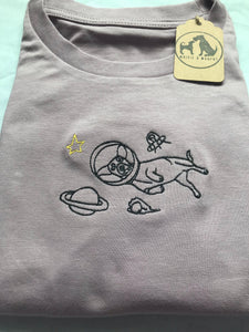 Intergalactic Dogs T-shirt- Space Jack Russell dog with planet