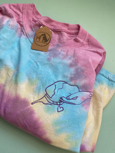 IMPERFECT- tie dye T-shirt -L JELLYBEAN