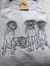 Load image into Gallery viewer, Embroidered Boxer Dog Sweatshirt - Gifts for boxer owners and lovers
