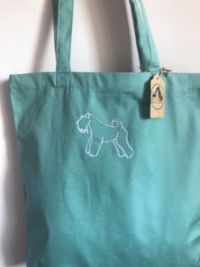 Embroidered Dog Breed Silhouette Tote Bag- sustainable gifts for dog owners