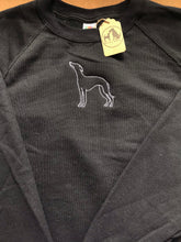 Load image into Gallery viewer, Embroidered Sighthound Silhouette Sweatshirt- Gifts for Whippet, greyhound, galgo, lurcher lovers and owners
