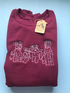Embroidered Schnauzer Sweatshirt - For Miniature, Standard and Giant schnauzer owners