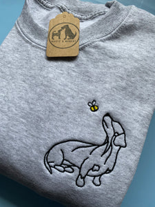 Spring Dachshund Outline Sweatshirt - Gifts for sausage dog owners and lovers.