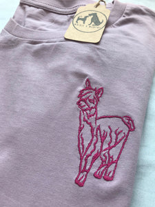 Colourful Alpaca T-shirt- Gifts for alpaca/ llama lovers