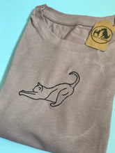 Load image into Gallery viewer, Cat Stretching T-shirt - Gifts for Cat Lovers and Owners
